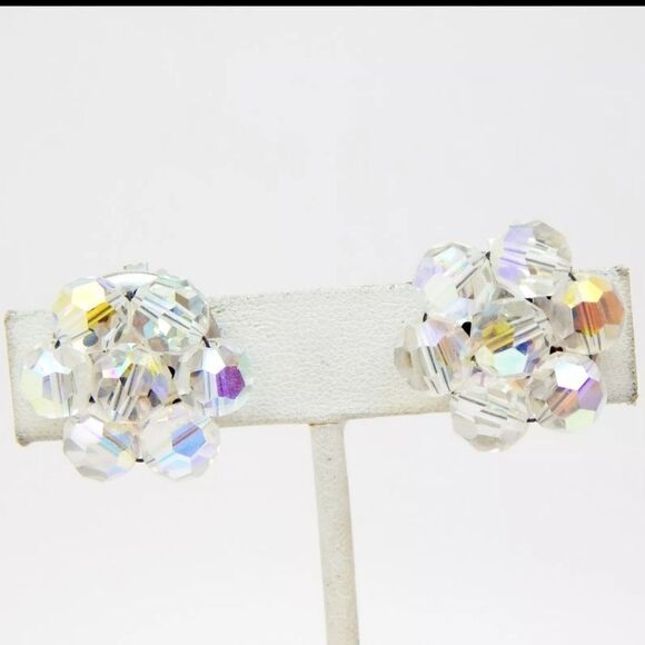 VTG Aurora Borealis Necklaces Bracelet & Earrings 193g - Picture 6 of 11